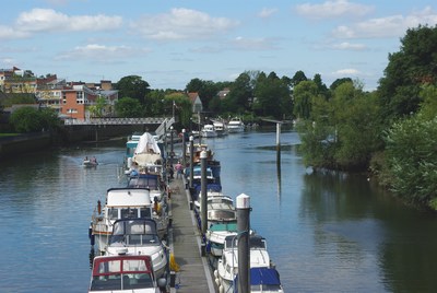 Boats at Teddington Lock