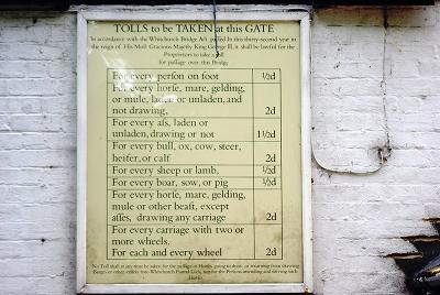 Toll Bridge Tariff at Whitchurch